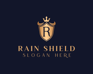 Crown Shield Letter R logo design