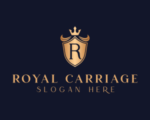 Crown Shield Letter R logo design