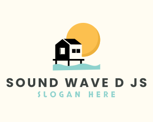 Tropical Vacation House logo design