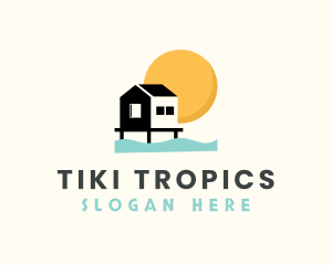 Tropical Vacation House logo design