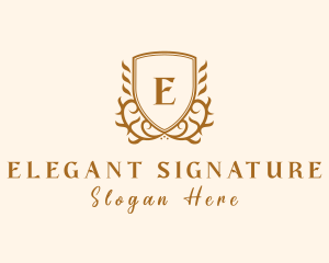 Elegant Deluxe Boutique Shield logo design