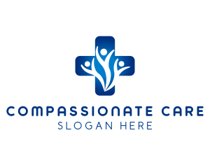 People Medical Care Cross logo design