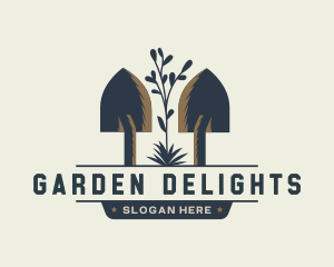 Shovel Plant Gardening logo design