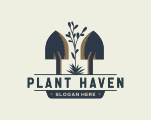 Shovel Plant Gardening logo design