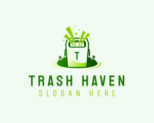 Trash Bin Sanitation logo design