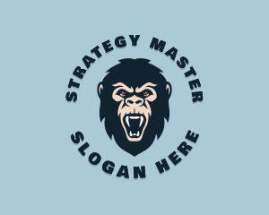 Angry Wild Gorilla logo design