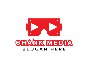 VR Goggles Media Player logo design