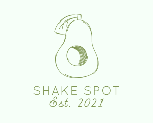 Avocado Fruit Sketch logo design