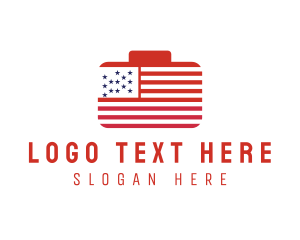 American Flag Suitcase  Logo