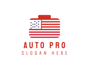 American Flag Suitcase  logo