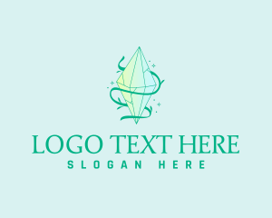 Green Luxury Crystal Diamond logo