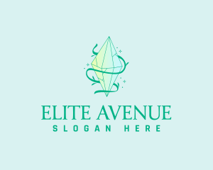 Green Luxury Crystal Diamond logo design