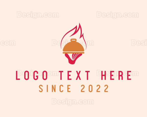 Fine Dining Restaurant Flame Logo