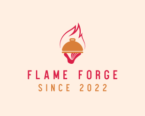 Fine Dining Restaurant Flame logo design