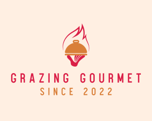 Fine Dining Restaurant Flame logo design