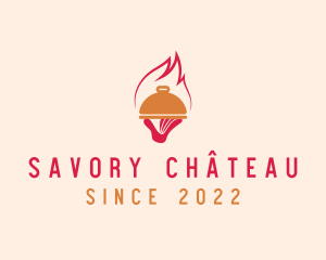 Fine Dining Restaurant Flame logo design