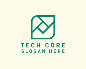 Geometric Digital Tech logo design