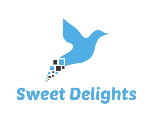 Blue Pixel Bird logo