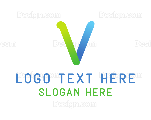 Colorful Letter V Logo