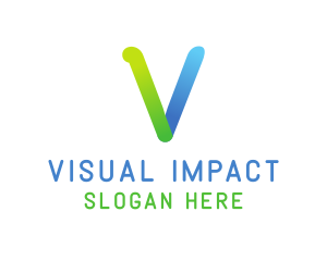 Colorful Letter V logo design