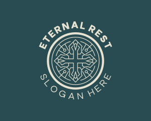 Church Christian Cross logo design