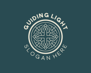 Church Christian Cross logo design