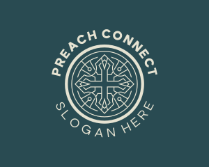 Church Christian Cross logo design