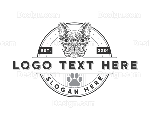 Bulldog Pet Dog Logo