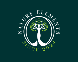 Nature Tree Wellness Meditation logo design