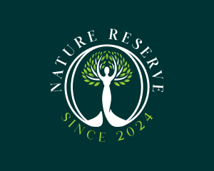 Nature Tree Wellness Meditation logo design