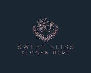 Wedding Floral Cake logo design