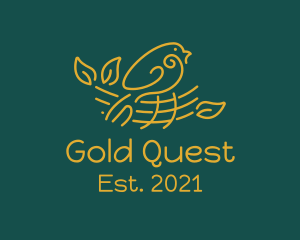 Gold Bird Nest  logo design