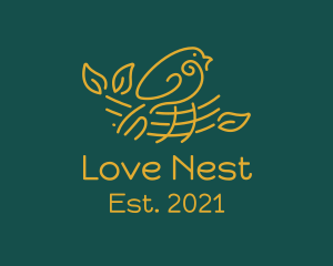 Gold Bird Nest  logo design