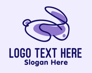 Violet Scribble Rabbit logo