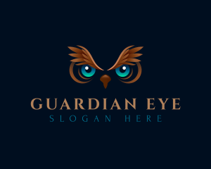 Bird Owl Eyes logo design