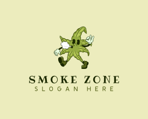 Marijuana Smoke Weed logo design