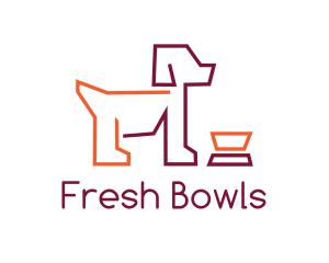 Dog Food Bowl logo design