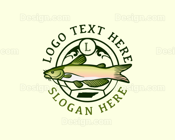 Tennessee Catfish Fishing Logo