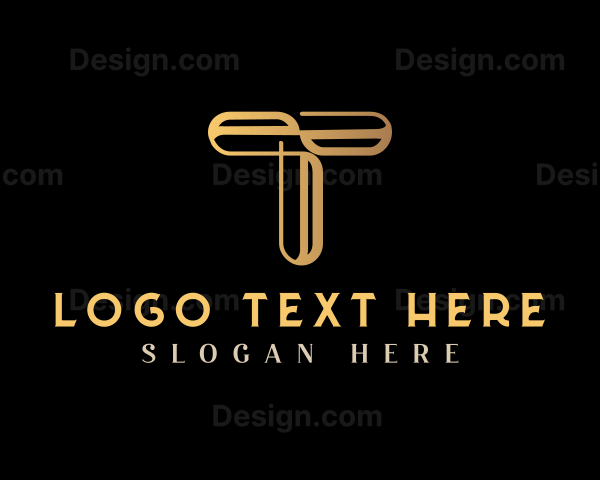 Luxury Modern Letter T Logo