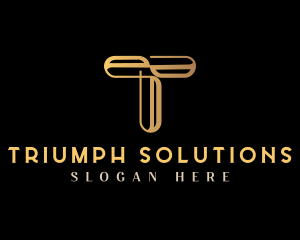 Luxury Modern Letter T logo design