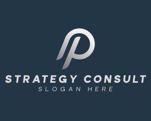 Tech Startup Consulting Letter P logo design