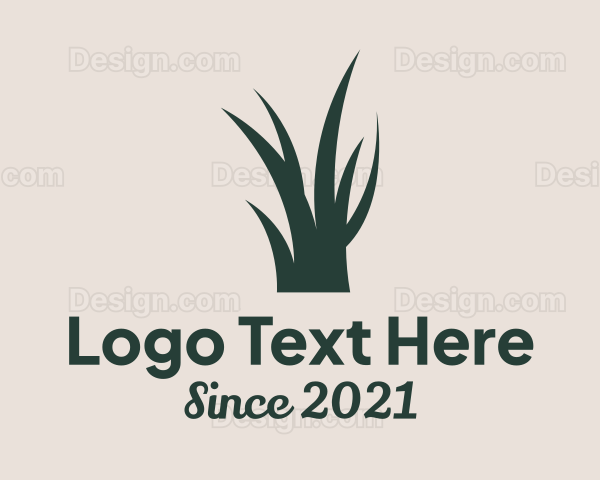 Grass Plant Gardener Logo