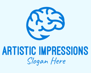 Blue Brain Hook logo design