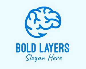 Blue Brain Hook logo design