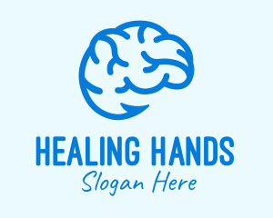 Blue Brain Hook logo design