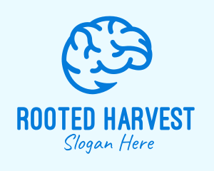 Blue Brain Hook logo design