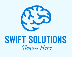 Blue Brain Hook logo design