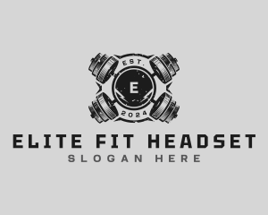 Barbell Fitness Workout logo design