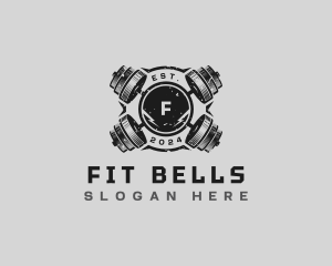 Barbell Fitness Workout logo design