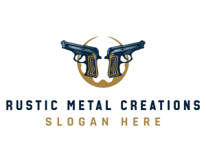 Weapon Rustic Gun logo design